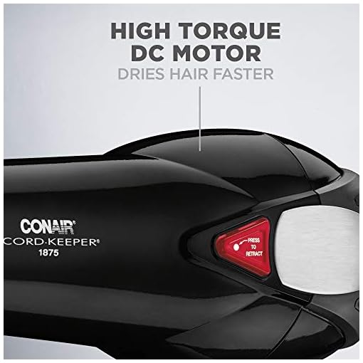 Conair-1875W-Cord-Keeper-Hair-Dryer-Black-Amazon-Exclusive Conair 1875W Cord Keeper Hair Dryer, Black - Amazon Exclusive