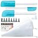 Cake Decorating Supplies Kit for Beginners| 8 Quality Stainless Piping Tips | 2 Reusable Cotton Pastry Bags | 2 Plastic Couplers and 3 Spatulas for Cupcakes and Pastries.