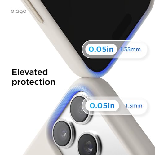elago Funda Magnética de Silicona para iPhone 17 Pro MAX 6,9'' - Compatible con MagSafe, Silicona Líquida Premium, Funda Protectora, Antigolpes, Perfil Delgado (Piedra)