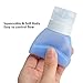 YMWILL Portable Soft Silicone Travel Bottles- 100% Guaranteed Leak Proof, Set of 3 Oz TSA Approved Refillable Squeezable Silicone Bottles With Zippered Clear Toiletry Bag (White+White+Blue)