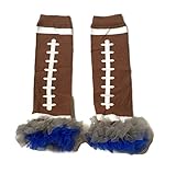Rush Dance Team Colors Football Touch Down Baby/ Toddler Leg Warmers (One Size, Royal Blue & Gray)