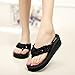 Platform Sandals Flip Flops Wedge Sequin for Women Beach Silver Black Red