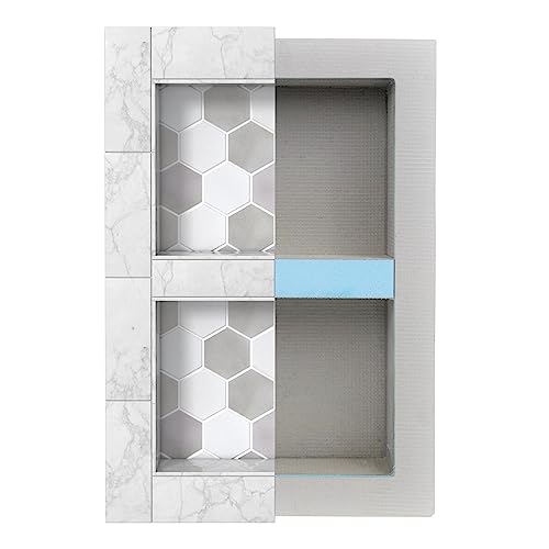 Houseables Shower Niche, Insert Storage Shelf, 12x20 Inch, Installation