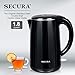 Secura The Original 1.8Qt Stainless Steel Double Wall Electric Tea Kettle with Auto Shut-Off & Boil Dry Protection Water Boiler, BPA-Free/FDA Certified/ETL Approved