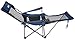 ANIGU Mesh Lounge Reclining Folding Camp Chair with Footrest (Blue)