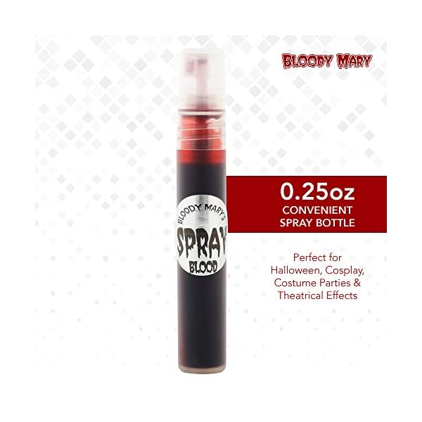 Bloody Mary Fake Blood Makeup Spray - 0.25oz - for Theater and Costume or Halloween Zombie, Vampire and Monster Dress Up - Image 3