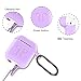amasing AirPods Case 7 in 1 Airpods Accessories Kits Protective Silicone Cover for Airpod(Front led Not Visible) with Ear Hook Grips/Airpods Staps/Clips/Skin/Tips/Grips (airpidscase1 Purple)