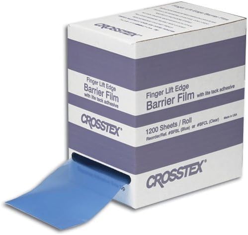 Crosstex International BFBL Barrier Film Finger Lift 4x6 Blue 1200/Bx