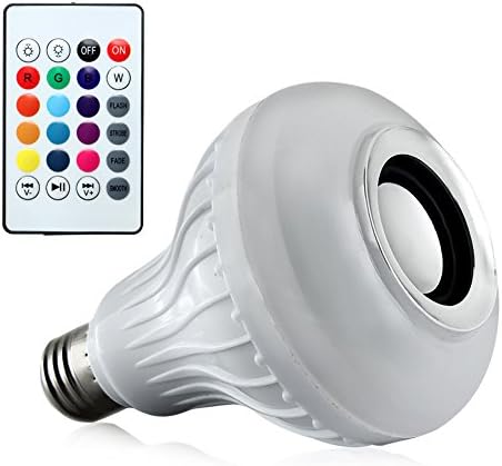 EcoEnv LED Music Light Bulb RGB Color Bulb Light E27 Bluetooth Control Smart Music Audio Speaker Lamps