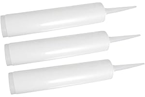 Leefasy Empty Caulk Tubes Caulking Sealant Tubes 310ml Tubes Maintenance Refillable Cartridges with Nozzles for Tiles DIY Cra