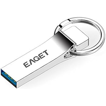 EAGET Flash Drive Keychain 16GB Hard Metal Shell Bootable Data Storage High Speed U90 Steel Waterproof