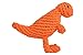 PUPTECK Dog Cotton Rope Toy Puppy Pet Tough Durable Chew Toys for Small or Medium Dogs Biting (Orange Dinosaur)