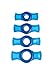 Doc Johnson Titanmen - 4 C-Ring Set - Helps Create Firmer and Thicker Erections - Side Tabs for Easy Removal and Adjustment - Blue