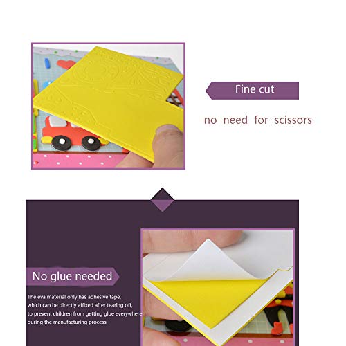 16 pcs 3D EVA Foam Sticker Puzzle Game DIY Cartoon Building Learning Education Toys Mosaic Sticker Art Kits for Kids - Thumbnail 5