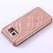 Galaxy S8 Plus Case,Hidden Back Mirror Wallet Case with Stand Feature and Card Holder for Samsung Galaxy S8 Plus (Rose Gold)