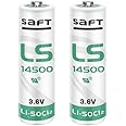 JOZELNK 2 Pack LS14500 AA 3.6V Li-SOCl2 Lithium 2600mAH Batteries Use for Security System Device PLC Facility Batteries