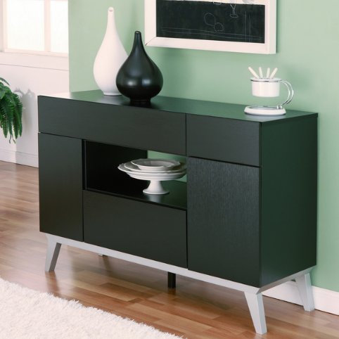 Black2counts Black Winsome Wood 10727 Sasha Accent Table