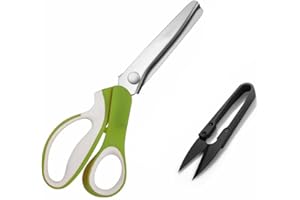 Pinking Shears By Potamish - Zig-zag Scissor for Fabric Leather & Paper - Pinking Dressmaking Sewing Scissors PM-046-B