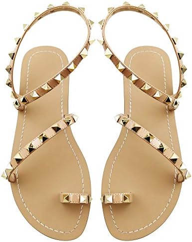 Women's Crystal with Rhinestone Bohemia Flip Flops Summer Beach T-Strap Flat Sandals