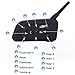 IDEAPRO Waterproof Motorcycle and Scooter Bluetooth Headset / Intercom Sports Helmet Intercom Bluetooth Interphone (V6, Black)