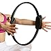 HolaHatha Pilates ring- Superior fitness resistance unbreakable magic circle for thigh toning and sculpting (Black)