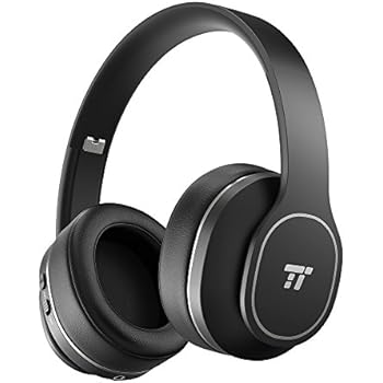 TaoTronics ANC Foldable Bluetooth Headphones Durable Over Ear Headphones with Soft Protein Ear Pads & 24 Hour Playtime CVC 6.0 Noise Cancelling Mic Wireless Headphones