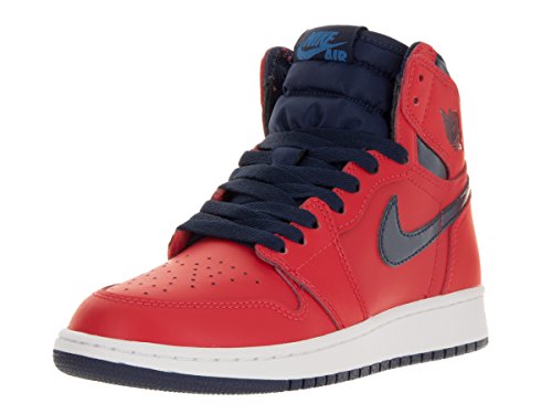Jordan Air 1 Retro High OG BG David Letterman Youth Sneakers New Light Crimson - 7