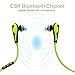 PLAY X STORE Wireless Bluetooth Sweatproof In-Ear Sports Headphones with Microphone - Green