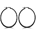 Areke Stainless Steel Hammered Large Hoop Earrings for Women - Round Teardrop Huggie Loops 4 Pairs Sets Style 4Pairs-50mm