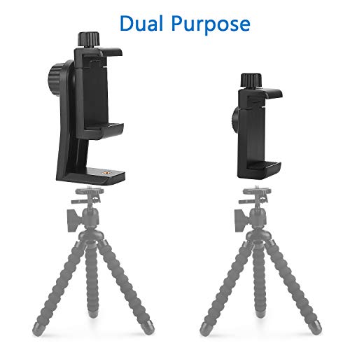 Phone Tripod Mount Adapter, PEYOU Universal 360 Rotation Smartphone Holder Monopod Adapter Clamp Bracket Compatible for iPhone XS Max XR X 8 7 6 6s Plus, for Samsung Galaxy Note 9 8 S9 S8 Plus S7 Edge - Thumbnail 5