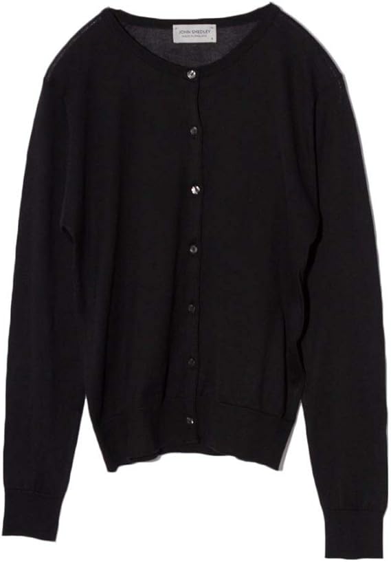 Amazon John Smedley ジョンスメドレー Simeto クルーネック コットンニットカーディガン レディース S Black カーディガン ボレロ 通販