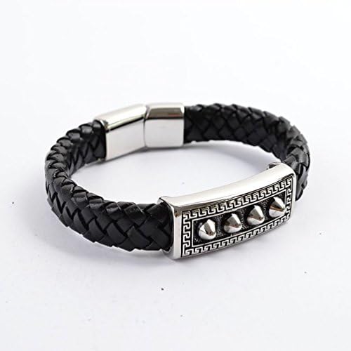 Jewelryfinds New Fashion Punk Style Leather Bracelet Men Hand Paper Chain