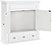 Crosley Furniture Lydia Wall Mounted Bathroom Storage Medicine Cabinet with a Drawer and Shelves, White