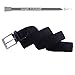 HDE Mens Canvas Stretch Belt Elastic Fabric Woven Braided Belts Metal Pin Buckle