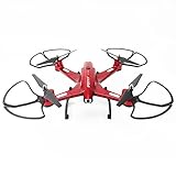 RC Quadcopter Drone with FPV Camera Live Video - Flexible Foldable Aerofoils - Headless Mode & Track-controlled mode - App Control - Altitude Hold - 6-Axis Gyro Gravity Sensor RTF Helicopter, Black