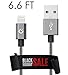 Volts Lightning Cable 6ft Black USB [Apple MFi] Nylon Braided Lightning Charger w/Aluminum Case on USB & 8-pin Connector for Apple iPhone 6/6 Plus, iPod, iPad & More (2 Meter - Exo Black) ...