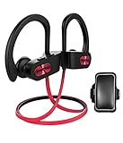 Mpow Flame [5 Pcs Set] Bluetooth Headphones with Armband, Car Charger, 2-in-1 Charging Cable, Carrying Pouch, Waterproof IPX7 Wireless Earbuds Sport, Richer Bass Hi-Fi Stereo In-Ear Earphones w/Mic