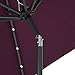 Best Choice Products 10x6.5ft Rectangular Solar LED Patio Umbrella w/USB Charger and Portable Power Bank, Burgundy