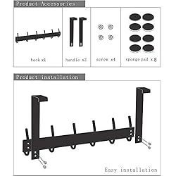 DOKU Over The Door Hook, Stainless Steel Heavy Duty