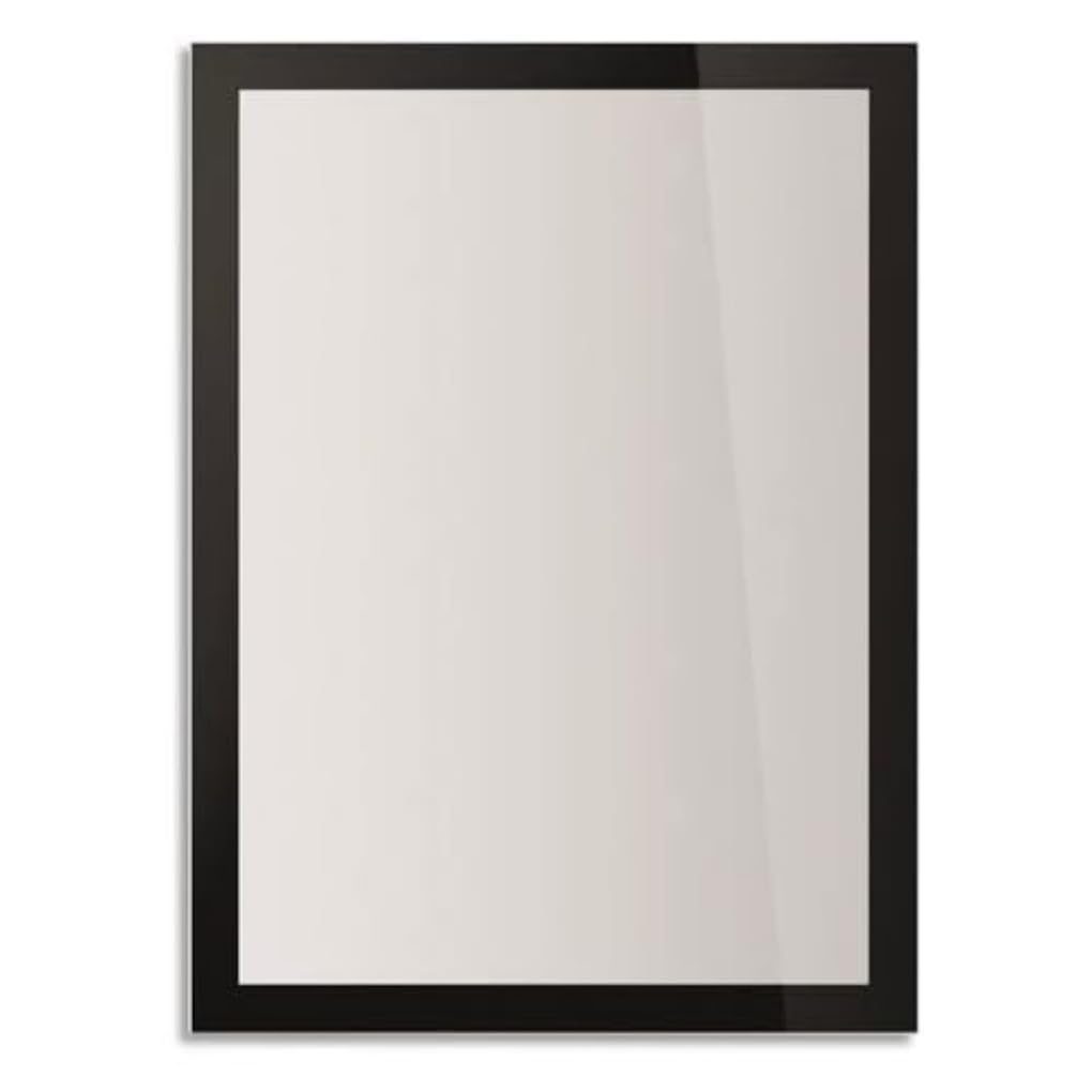 Durable DURAFRAME SUN Static-Cling Magnetic Frame | A4 Format in Black | Pack of 2 Frames | UV and Heat Resistant | Ideal for Retail Shop Windows