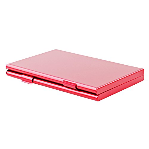 Foto&Tech RED Aluminum Memory Card Carrying Case 4 Slots for Compact Flash Card Lexar SanDIsk Kingston Sony