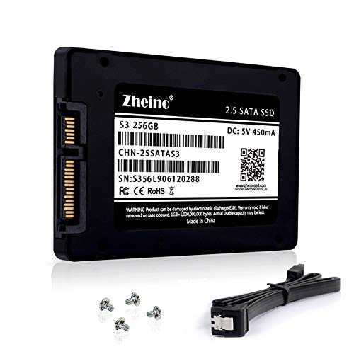 Zheino 256GB SSD S3 2.5" SATA3 3D Nand SSD Drive Internal Solid State Drive for PC, Laptop