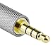 Geekria 3.5mm Balanced Male to 2.5mm Female Audio Adapter, Aluminum Alloy Adapter for Player and Amplifier, Gold-Plated Pins, Compatible with Audio Devices