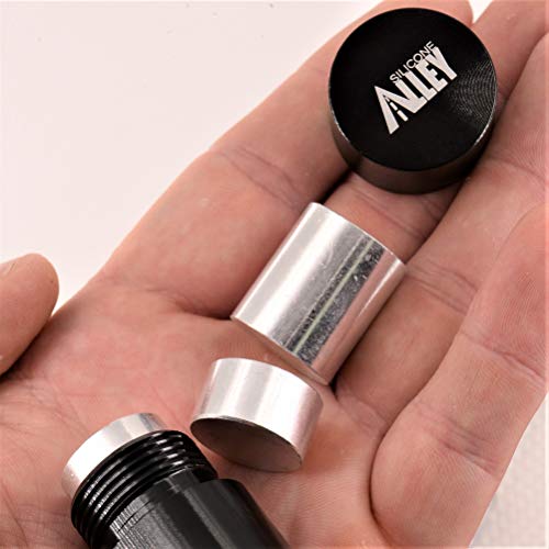 SILICONE ALLEY Herb & Spice Processing [PREP KIT] - Grinder (1) Nonstick Mat (1) Pick Tool (1) + Pollen Press [Aluminum] (1) - Thumbnail 2