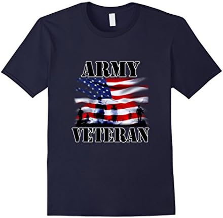Mens Men's Us Army Veteran  Shirt Medium Navy