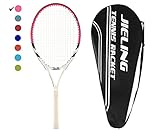 27 Inche Radical Adult Tennis Racquet with Bag -Graphite and Aluminum-Prestrung, Pink/Blue/Red/Green
