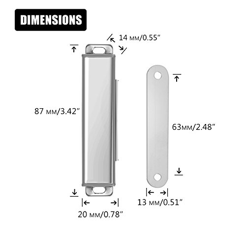 Aybloom Magnetic Door Catch - 4 Pack Stainless Steel Cabinet Magnet Closet Catches Suitable for Cabinets, Doors, Cupboards, Drawers and Shutters