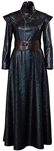 Womens GOT Sansa Stark Cosplay Costume Outfits Season 8 Halloween Cloak Dress Uniform
