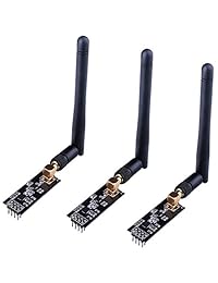 longruner 3pcs Wireless Transceiver Module 2.4 G 1100 M NRF24L01 + Pa + LNA en espuma de antiestático para Arduino Compatible con antena lky67