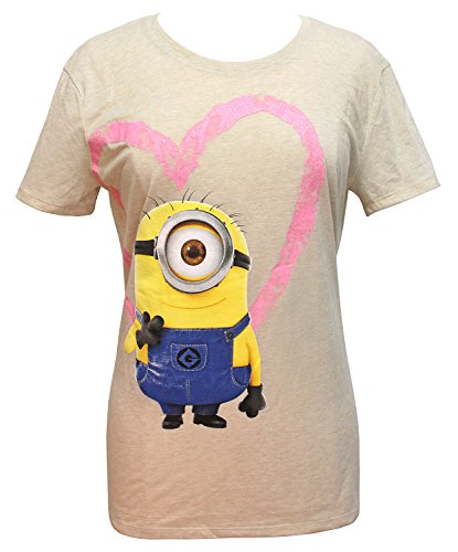 Despicable me women s minions heart you t-shirt (2xl, 19)